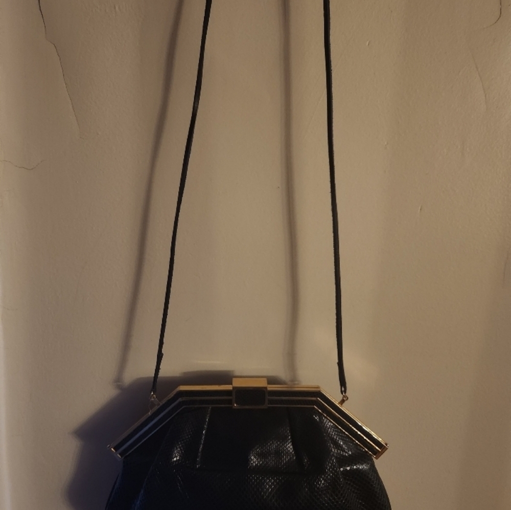 Rectangular Lizard Handbag - image 3